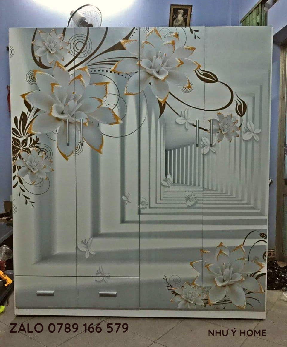 Tủ nhựa 3D 4 cánh H009 - Như Ý Home