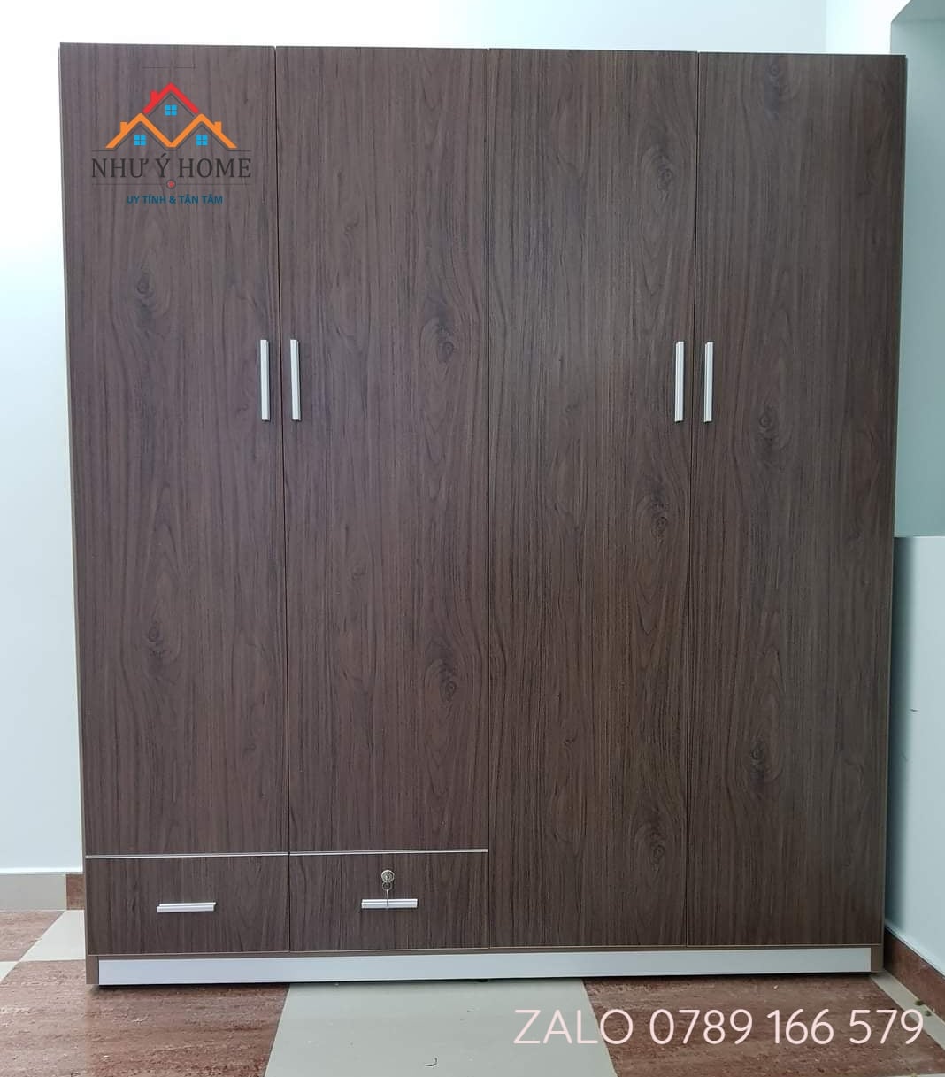 Tủ nhựa quần áo 4 cánh D080 Như Ý Home