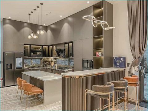 Tủ bếp cánh phủ Acrylic cao cấp - A6