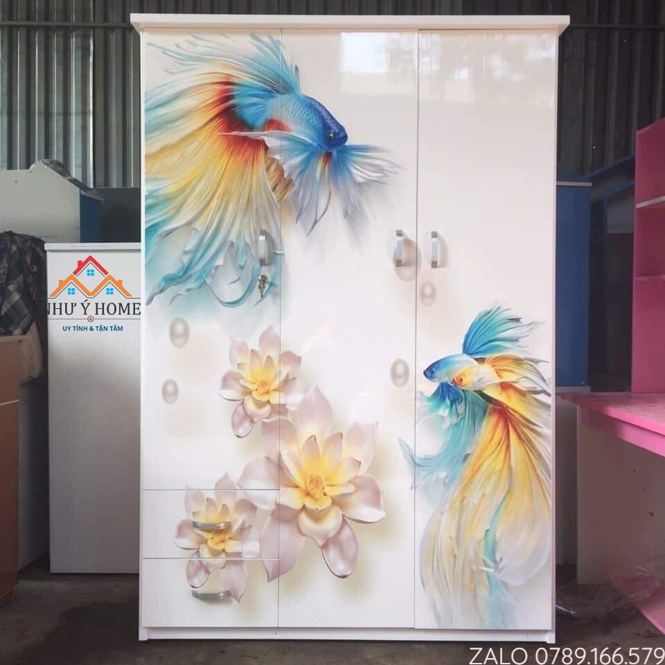 Tủ nhựa quần áo 3D cánh Như Ý Home TN090