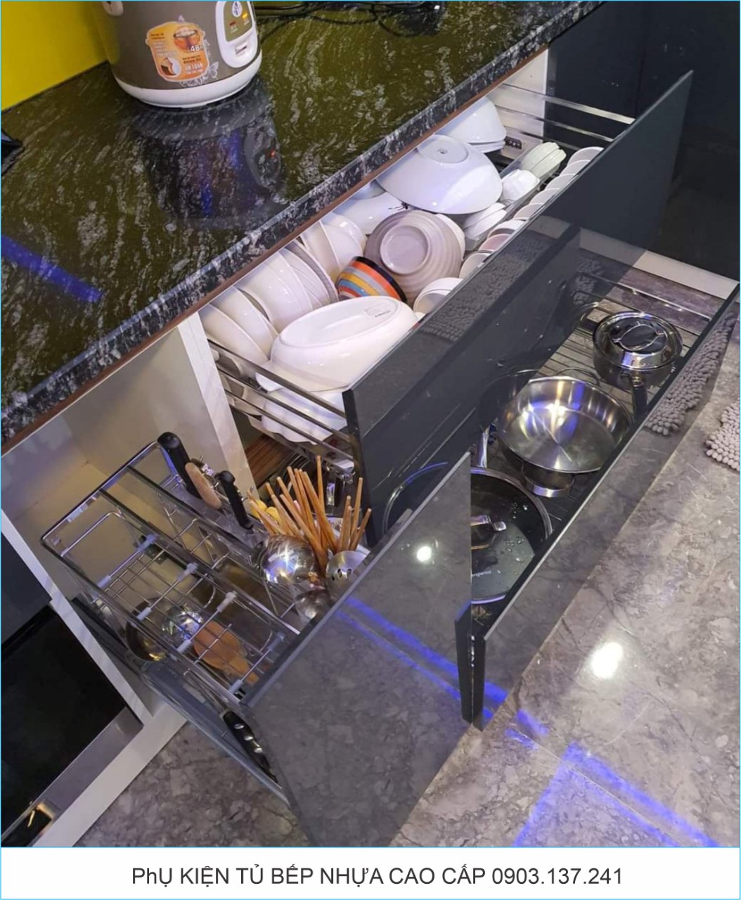 Tủ bếp nhựa acrylic AC020