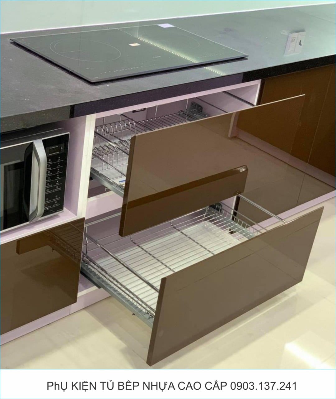 Tủ bếp nhựa acrylic AC018