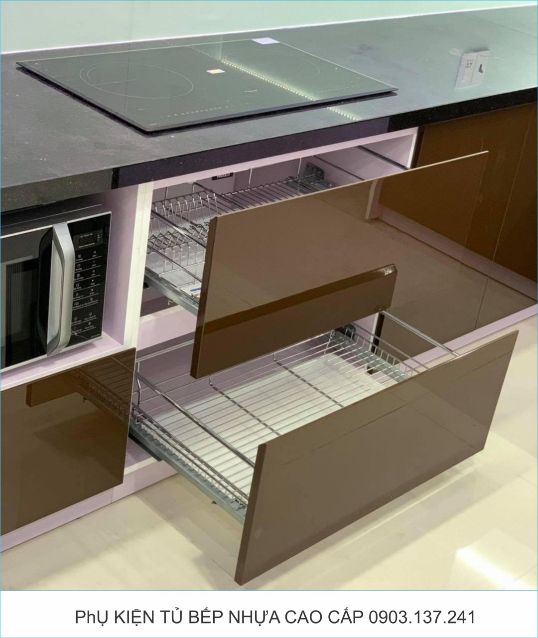 Tủ bếp nhựa acrylic AC016