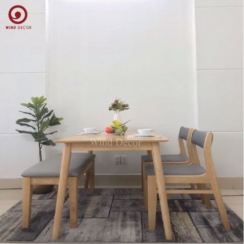  BA-66 Bộ Bàn Ăn 2 Ghế Bella + Ghế Băng 