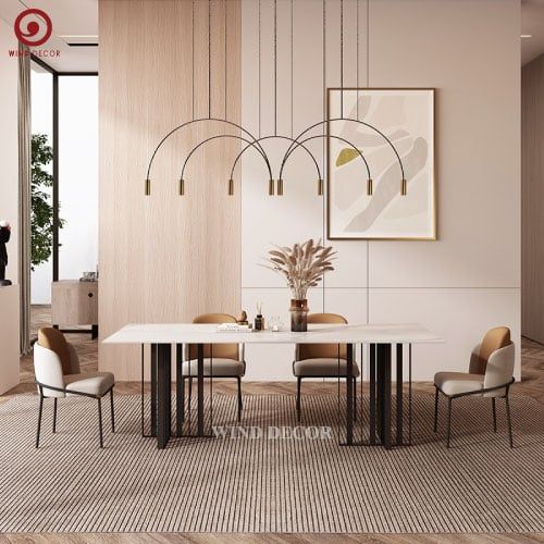  BAC-176 Bộ bàn ăn 4 ghế Fil Noir Minotti 