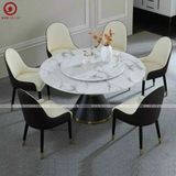  Bàn tròn xoay 2 mặt đá Keisha 