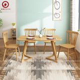  BA-30 Bộ Bàn Ăn 4 Ghế Pinnston Wood - Ghế Song Tiện 