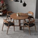  BA-11 Bộ Bàn Ăn Grace Round và 4 Ghế Hirosima Rubber 