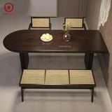  BAC-96 Bộ bàn ăn 2 ghế Vleg kết hợp Ghế Băng Mây 