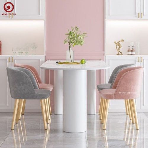  BAC-09 Bộ bàn ăn Bume Ceramic và 4 ghế Bali 