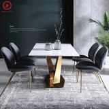  BAC-113 Bộ bàn ăn Stratos Ceramic và 4 ghế Gubi-G 