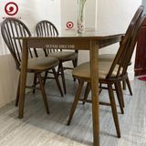  BA-88 Bộ bàn ăn 4 ghế Windsor bọc nệm 