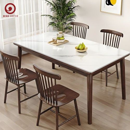  BAC-169 Bộ bàn ăn Uli Ceramic và 4 ghế Pinnston (Ghế Song Tiện) 