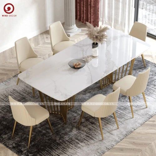  BAC-165 Bộ bàn ăn Royal và 4 ghế Monina 