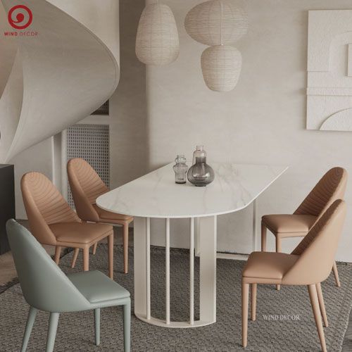  BAC-122 Bộ bàn ăn 4 ghế Moon 