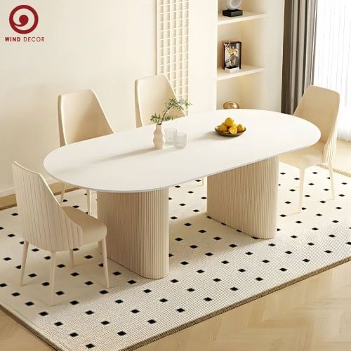  BAC-45 Bộ bàn ăn Oval Wood và 4 Ghế Monina 