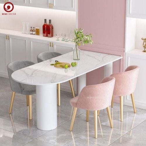  BAC-09 Bộ bàn ăn Bume Ceramic và 4 ghế Bali 