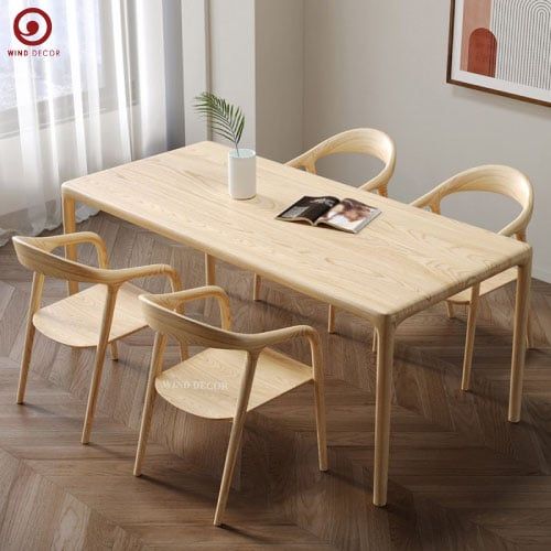  BA-36 Bộ Bàn Ăn Neva và 4 Ghế Neva ASH Có Tay 