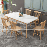  BAC-169 Bộ bàn ăn Uli Ceramic và 4 ghế Pinnston (Ghế Song Tiện) 