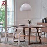 BA-17 Bộ Bàn Ăn Grace Wood và 4 Ghế Wishbone Cao Su Đan Dây 