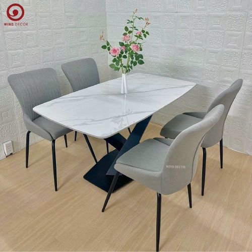  Bộ bàn ăn Stratos Ceramic và 4 Ghế Juno 