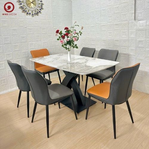  Bộ bàn ăn Tiara Ceramic và 4 Ghế Willow 