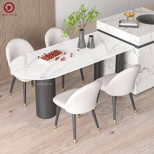  BAC-115 Bộ bàn ăn Bume và 4 ghế Velvet 