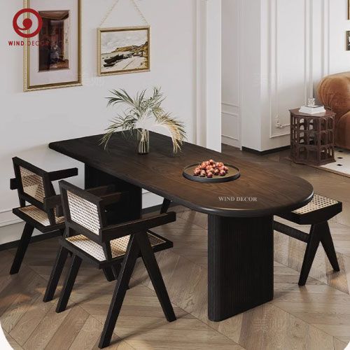  BAC-96 Bộ bàn ăn 2 ghế Vleg kết hợp Ghế Băng Mây Rattan 