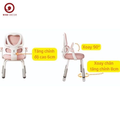  Ghế Bàn Học Xoay Lưng Chống Gù H05 