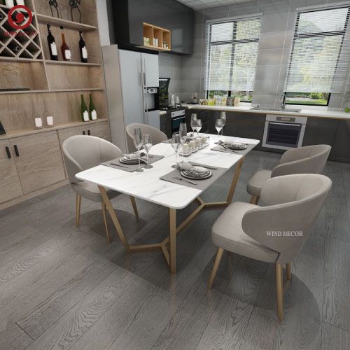  BAC-83 Bộ bàn ăn Zata và 4 ghế Minotti 