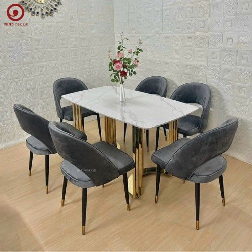  Bộ bàn ăn Anantara Inox và 4 Ghế Collins-G 