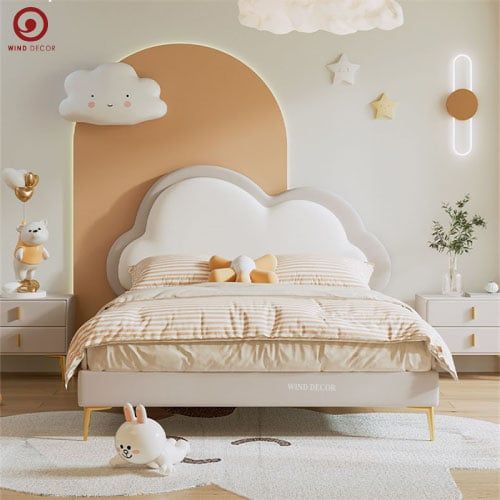  Giường Bọc Nệm Cho Bé Gái GBN-53 