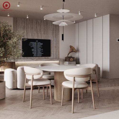  BAC-179 Bộ bàn ăn Ovini và 4 Ghế Oleandro ASH 