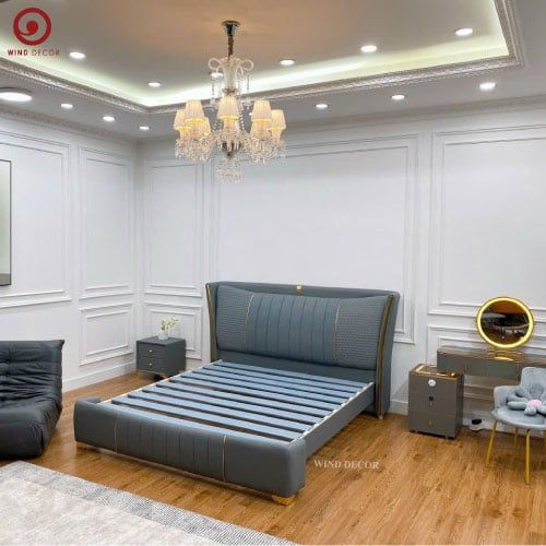 Giường Bọc Nệm Tony - 2 Tab Đầu Giường 