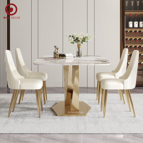  BAC-159 Bộ bàn ăn Stratos Ceramic và 4 ghế Monina 