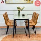  Bộ bàn ăn Ceramic và 4 Ghế Caro 