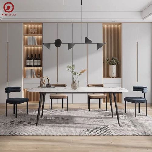  BAC-43 Bộ Bàn Ăn Ceramic Ozio và 4 ghế Wow 