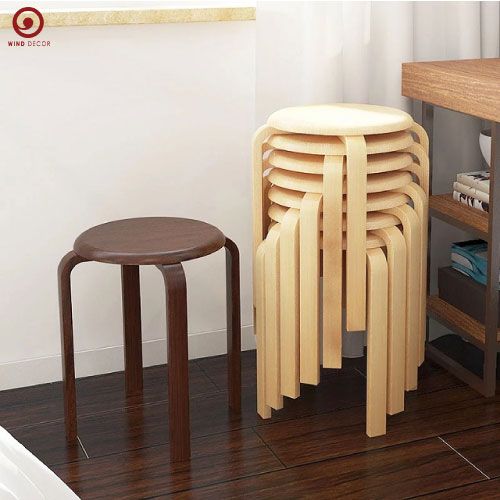  Ghế Đôn Gỗ 