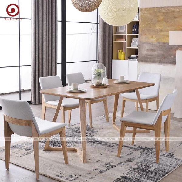  BA-14 Bộ Bàn Ăn Grace Wood và 4 Ghế Obama 