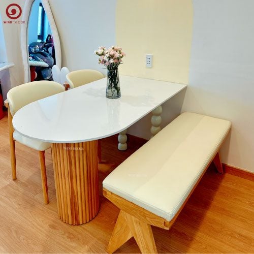  BAC-111 Bộ bàn ăn 2 Ghế Oleandro ASH kết hợp Băng Ghế 