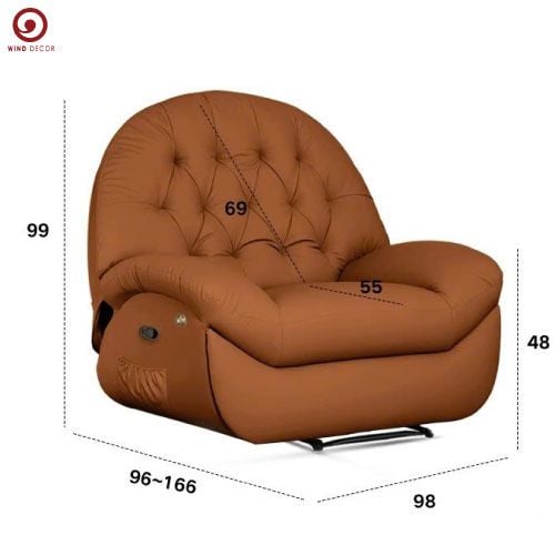  Ghế Thư Giãn Xoay 360 Và Ngã Lưng Vina 