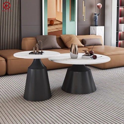  Cặp Bàn Sofa Amber Ceramic (Cả bàn lớn và bàn nhỏ) 