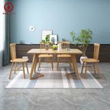  BA-30 Bộ Bàn Ăn 4 Ghế Pinnston Wood - Ghế Song Tiện 