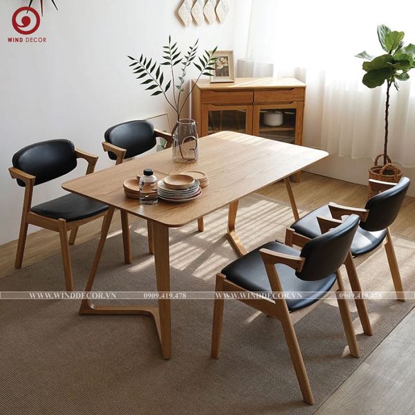  BA-04 Bộ Bàn Ăn Grace 4 Ghế Kai 
