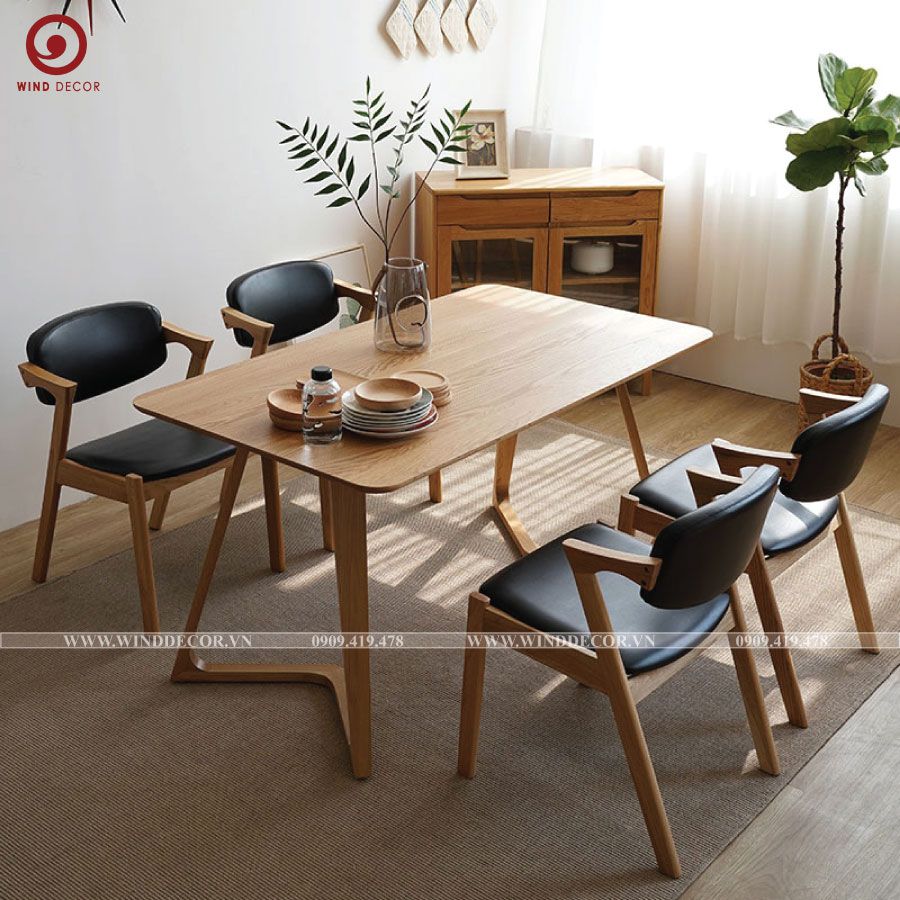  BA-04 Bộ Bàn Ăn Grace 4 Ghế Kai 