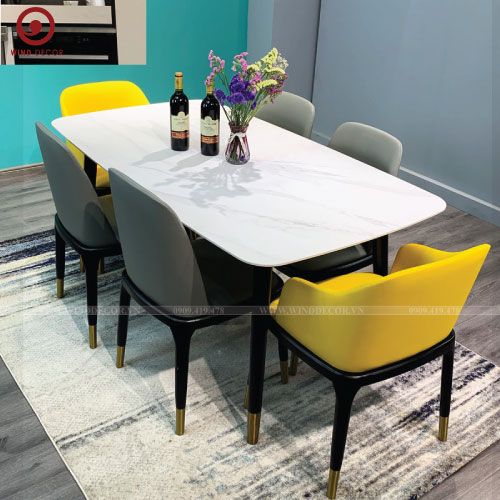  BAC-85 Bộ bàn ăn Ceramic Ozio và 4 ghế Grace-G 