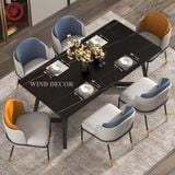  BAC-143 Bộ bàn ăn Grace-G Ceramic và 6 ghế Fil Noir Minotti 