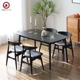  BAC-170 Bộ bàn ăn mặt đá Ceramic và 4 ghế CH33 