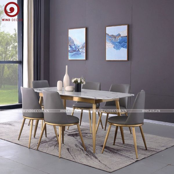  BAC-112 Bộ bàn ăn Musa Inox và 4 ghế Aurora 