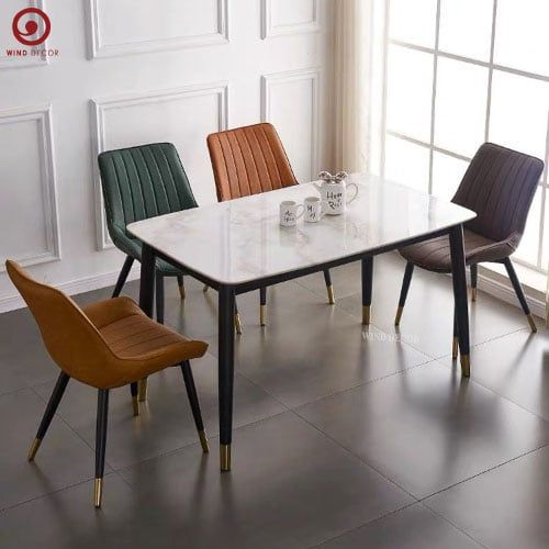  BAC-56 Bộ bàn ăn Ceramic A5 và 4 Ghế Azzor-G Tùy Chọn Màu Sắc 